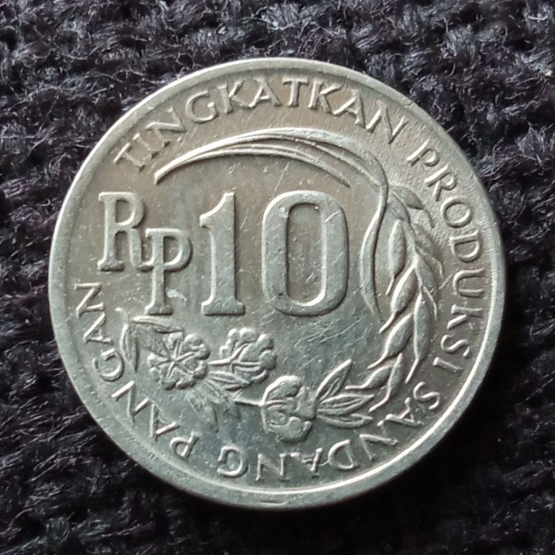 Koin Kuno Indonesia 10 Rupiah Kancing ASLI Gress untuk Mahar