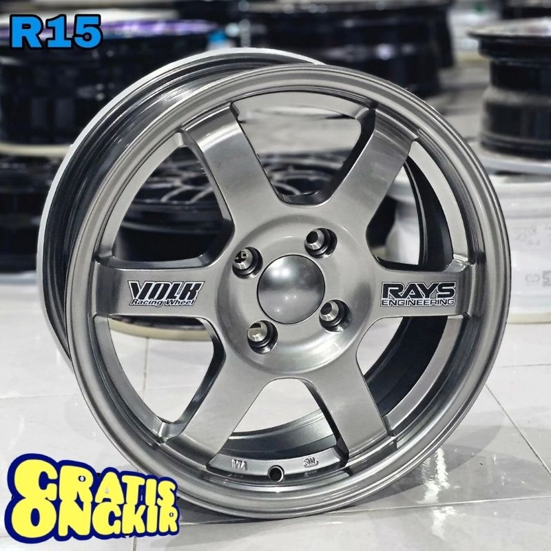 velg racing mobil ring 15 VOLKRAYS TE37 velg mobil ring 15 velg racing mobil import termurah te37 r1