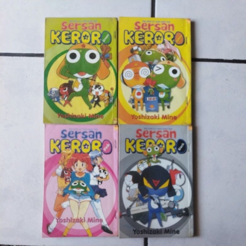 komik sersan keroro green, yellow,pink,black