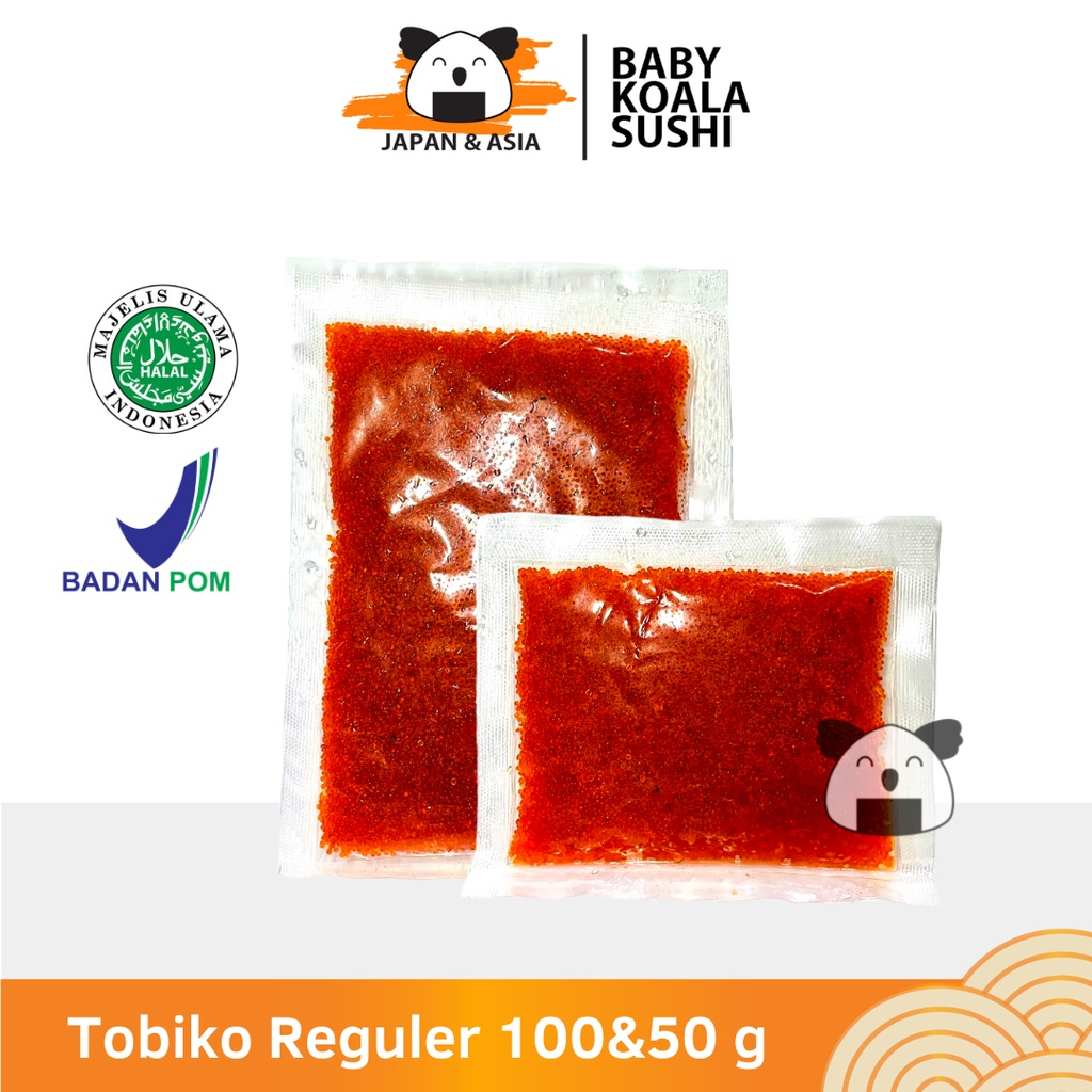 

TOBIKO Reguler Orange 50 g & 100 g Halal │ Telur Ikan Terbang Oren Berbumbu │ Seasoned Flying Fish Roe