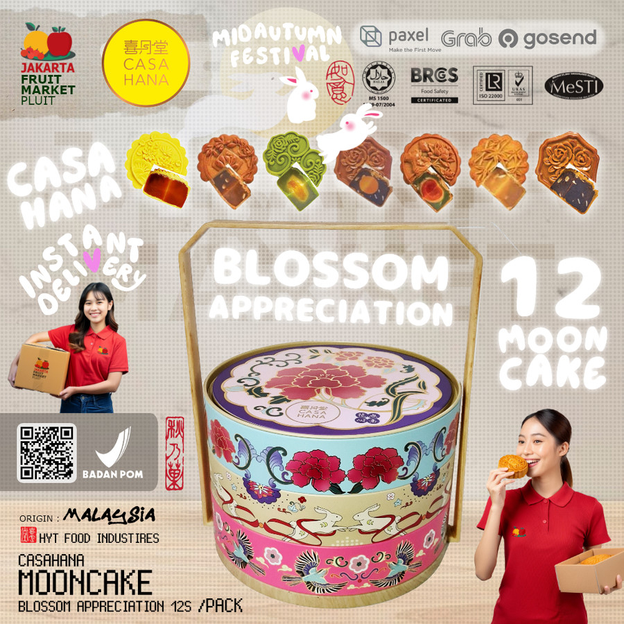 CASAHANA BLOSSOM APPRECIATION 12 moon cake gift pack hampers kue bulan mooncake casa hana malaysia