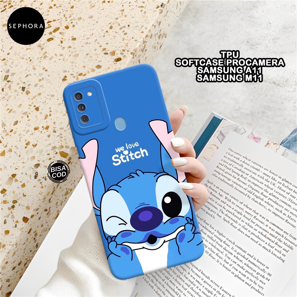Softcase Samsung A11 / M11 Terbaru - Fashion Case Stitch - Case Samsung A11 / M11 - Case Pro Camera 