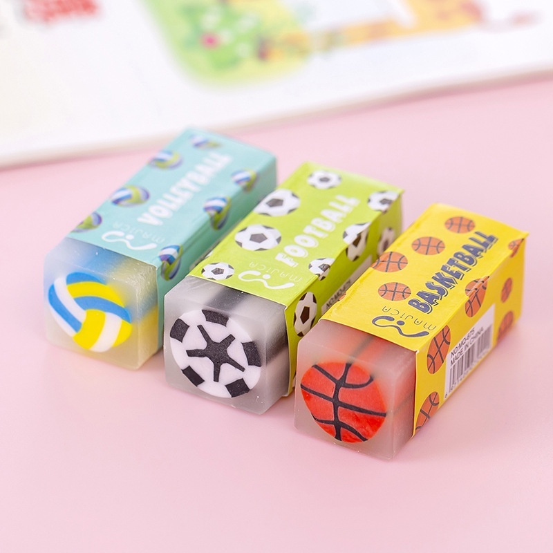 

V2_Stip Fancy Sportball MQ-675/Penghapus Pensil Sekolah Motif Bola/Penghapus Lucu/Penghapus Murah