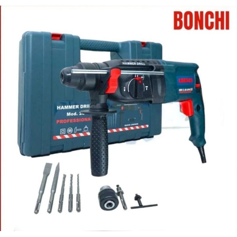 BONCHI GBH2-2DFR Rotaty Hammer Drill 3 fungsi bor beton/bobok/bor besi