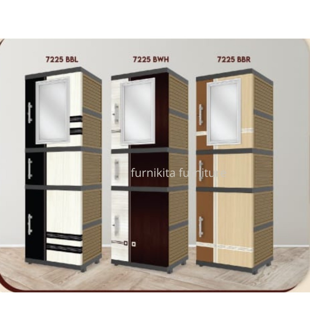 LEMARI NAKAS PLASTIK SERBAGUNA NAIBA SUSUN 5 KUNCI MINIMALIS