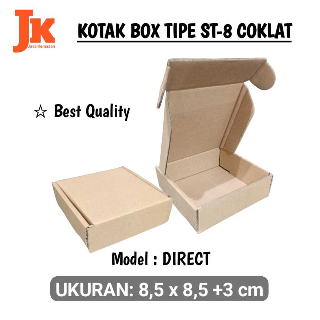 

KARDUS ST-8 KOTAK BOX KARTON CORRUGATED DIECUT COKLAT KECIL POLOS TEBAL PACKING SEPATU BAJU PAKET ACSESORIS SOUVENIR