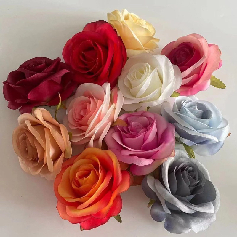 Bunga artifisial kepala bunga mawar artificial TN