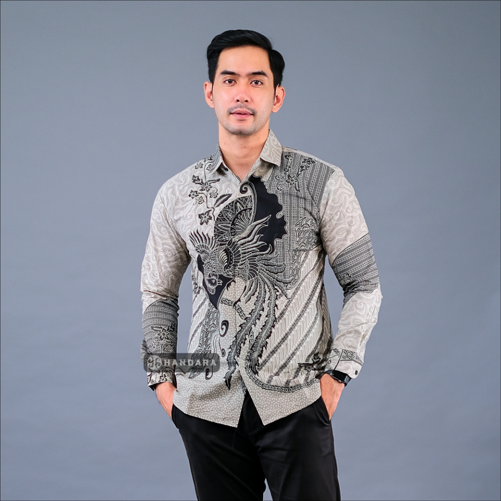 Handara Batik Premium Pria Lengan Panjang Slim Fit Furing - Hadipraja