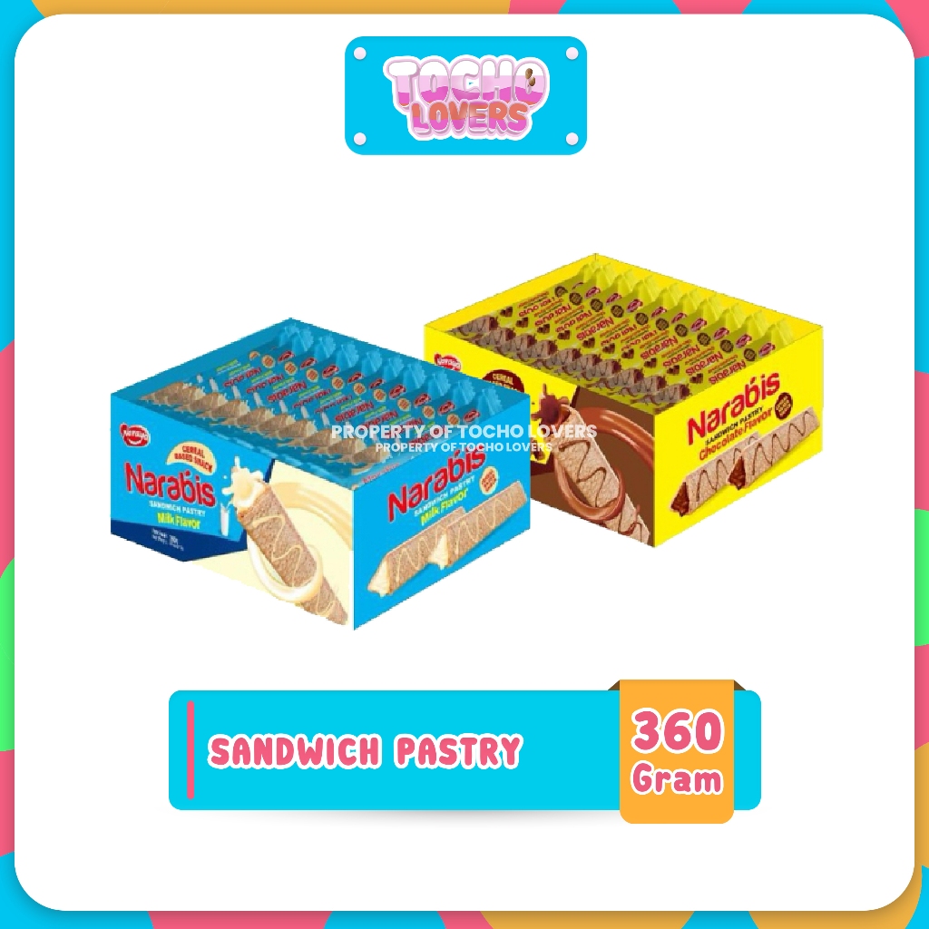 

Naraya Narabis Sandwich Pastry Chocolate Milk - Narabis Sandwich Pastry - Naraya Cereal Based Snack 360g - Milk Flavor