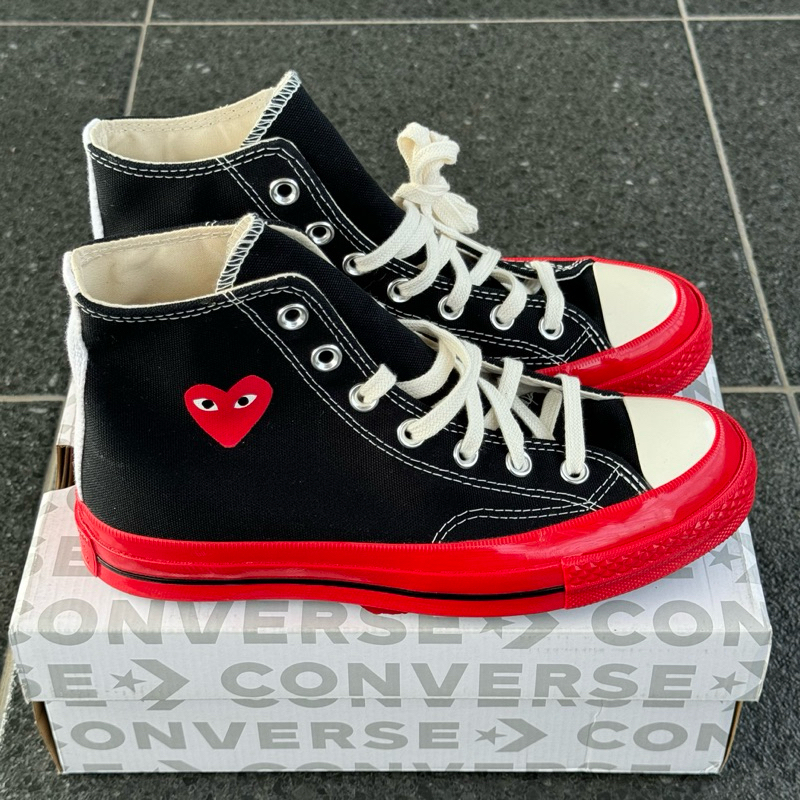 CONVERSE X CDG 70S HIGH BLACK RED ORIGINAL PT. MAP