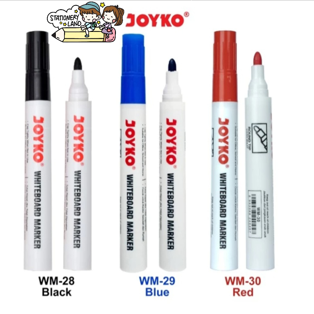 

( StaLand / DAPAT 1 BUAH ) SPIDOL JOYKO WHITEBOARD Marker / Spidol Joyko Papan Tulis Putih Bisa Dihapus Original Asli