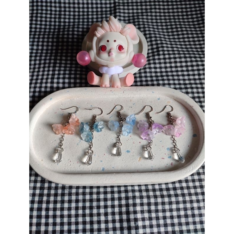 Orchid Earing Gradasi (Anting-Anting bunga Anggrek gradasi)