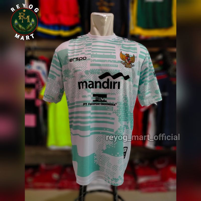JERSEY TIMNAS INDONESIA TRAINING TOSCA HIJAU PUTIH 2024