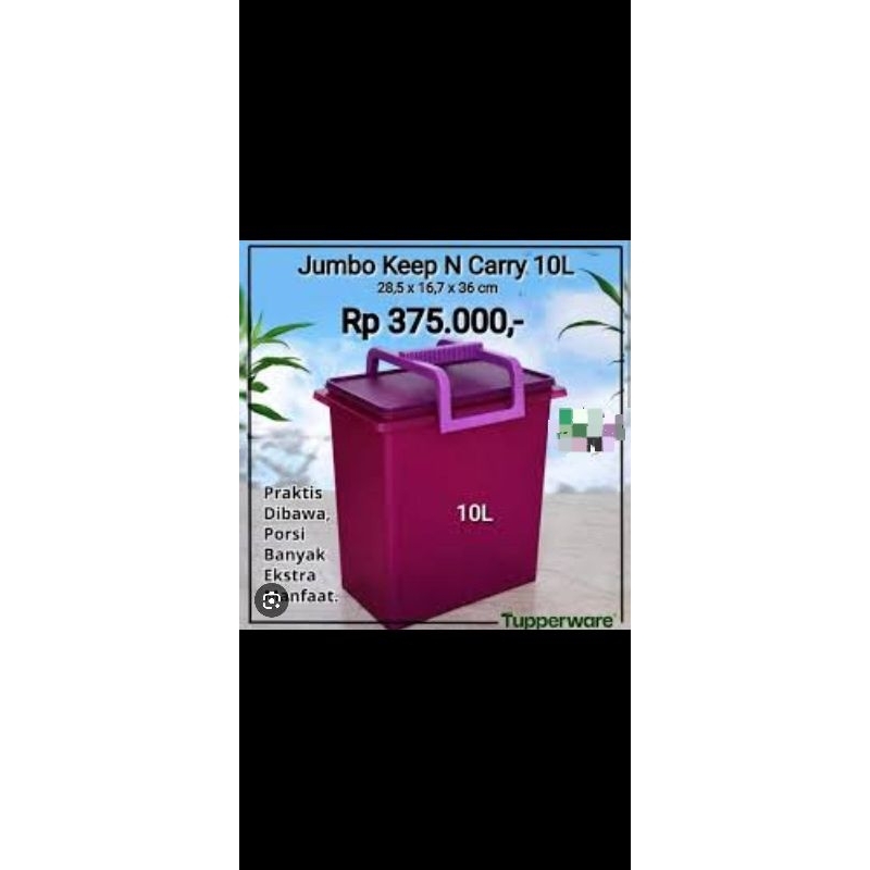 jumbo keep n carry 10kg #tupperware