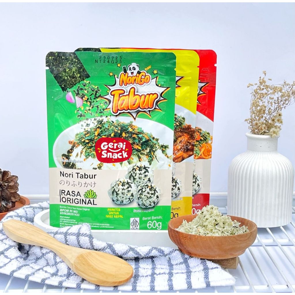 

Nori Tabur NoriGo 60g Rumput Laut Panggang Praktis Untuk Nasi Kepal