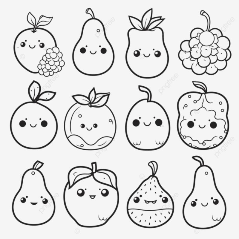

sketsa gambar buah 30 lembar a4