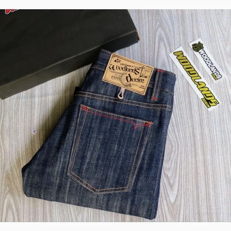 celana denim selvedge bobber denim redline selvedge 16oz original