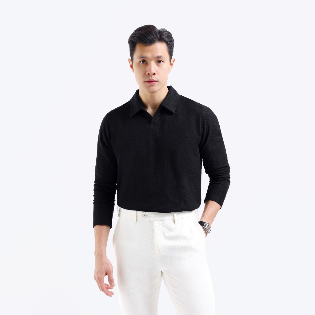 Heymale Raven Polo Long Sleeve Baju Polo Pria Lengan Panjang