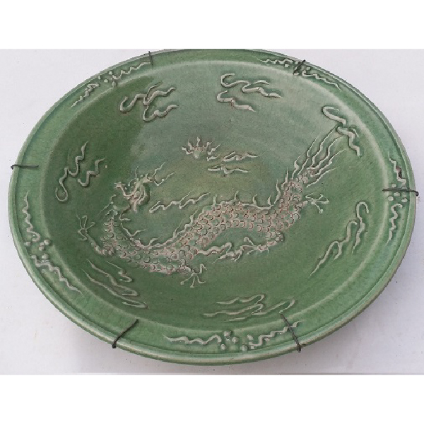 Antik piring keramik Patiman dari keramik motif bunga khas china oriental