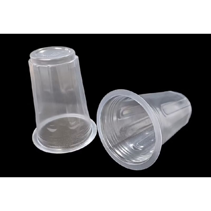 GELAS KOPI PLASTIK 220ML 25PCS MURAH GELAS ES PLASTIK KECIL ANTI PANAS GELAS PLASTIK BENING