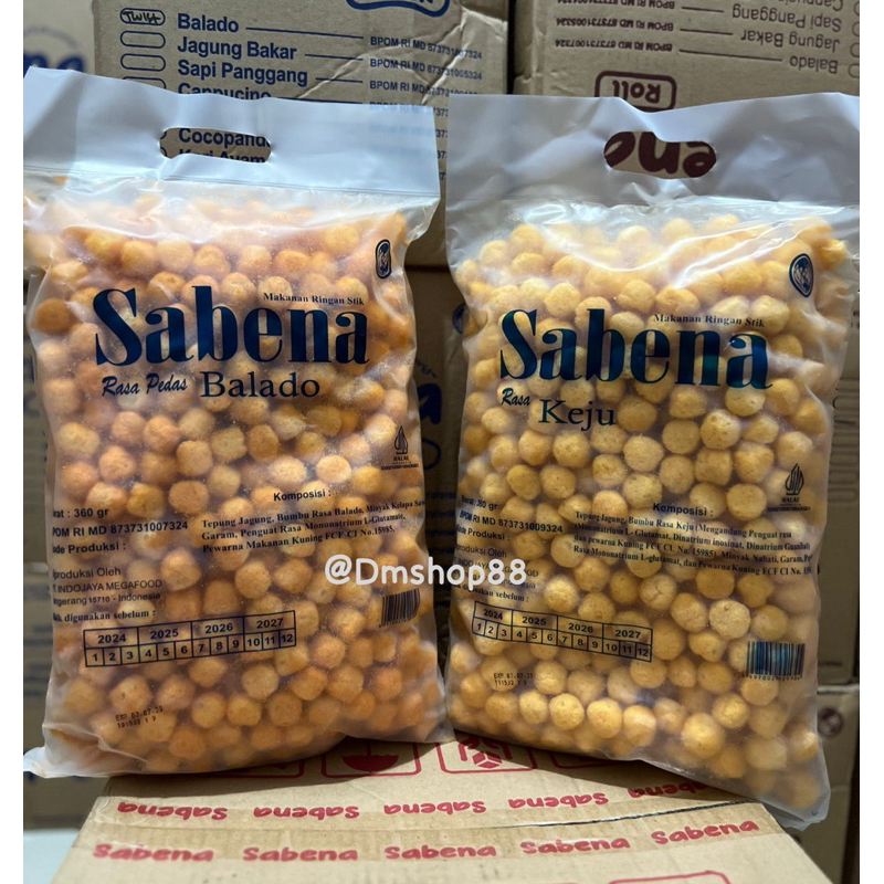 

SABENA BALLS ALL VARIAN 340 GRAM / SNACK CHIKI BALLS BALADO KEJU