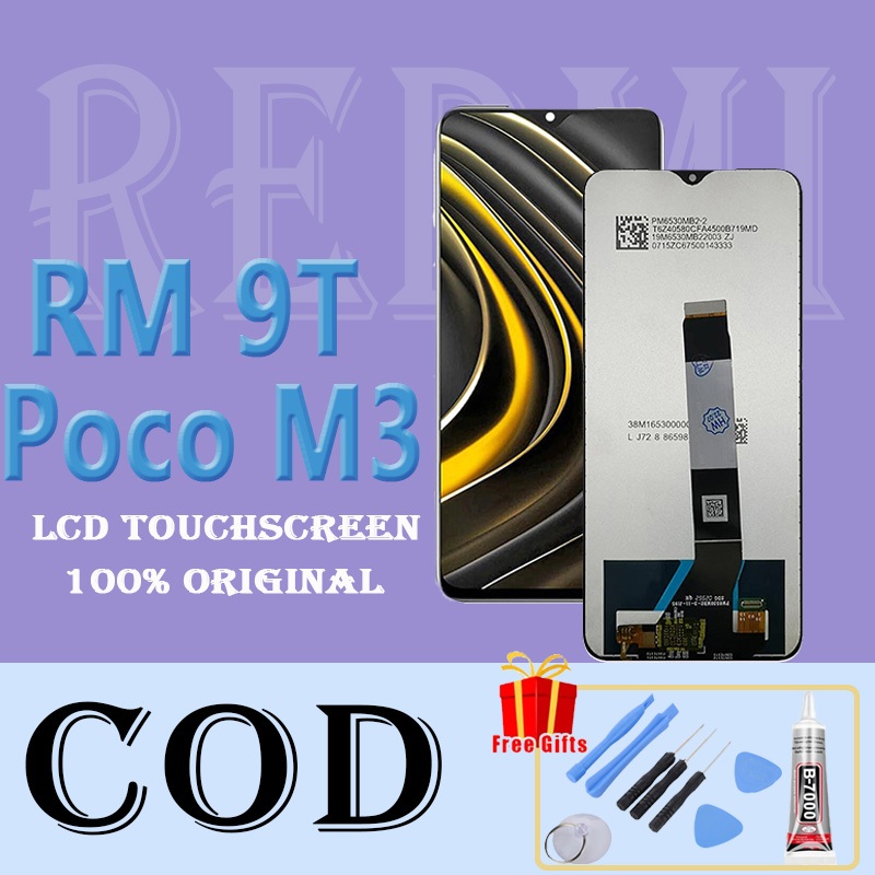 [ORIGINAL] LCD REDMI 9T 9T PRO POCO M3 FULLSET TOUCHSCREEN GARANSI RESMI BISA GROSIR