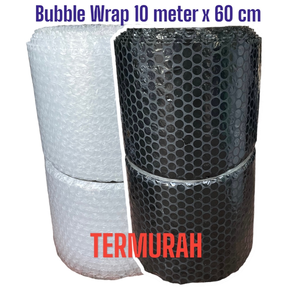 

BUBBLE WRAP 10 METER X 60 CM HITAM BENING MURAH ORIGINAL PLASTIK BUBBLEWRAP BUNGKUS PAKET