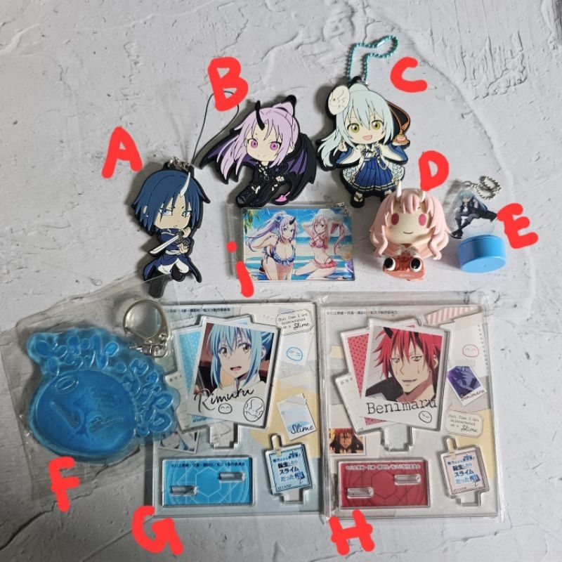 offi merch rubber keychain tensei slime rimuru shoei shion