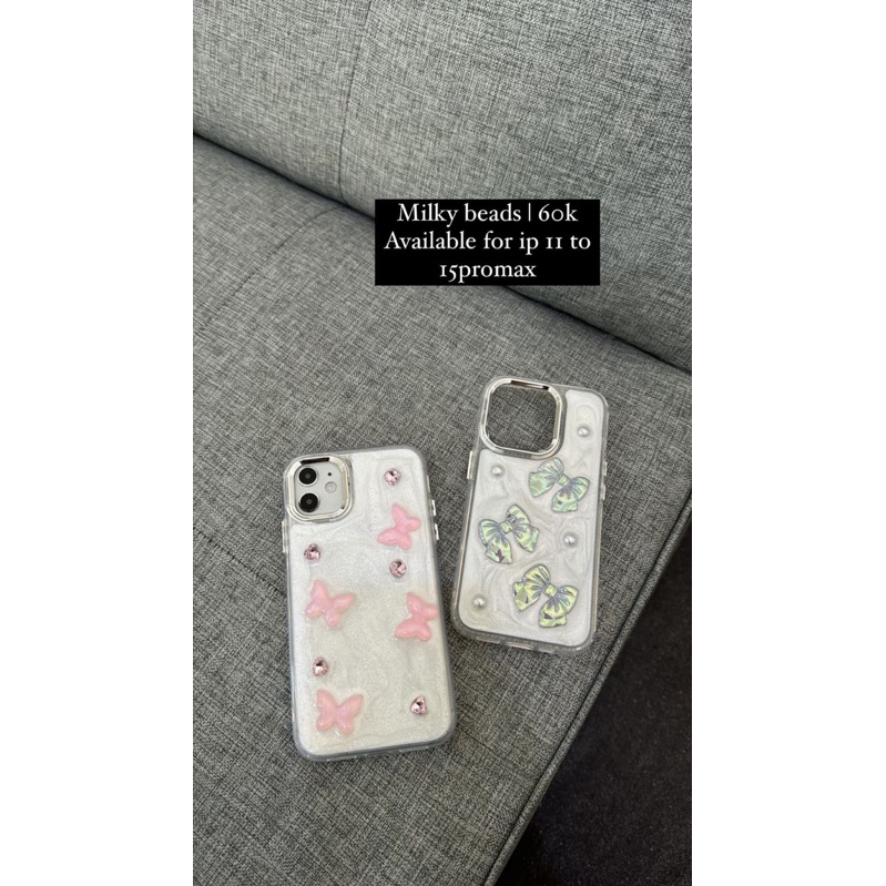Milky case iphone kupu kupu pita