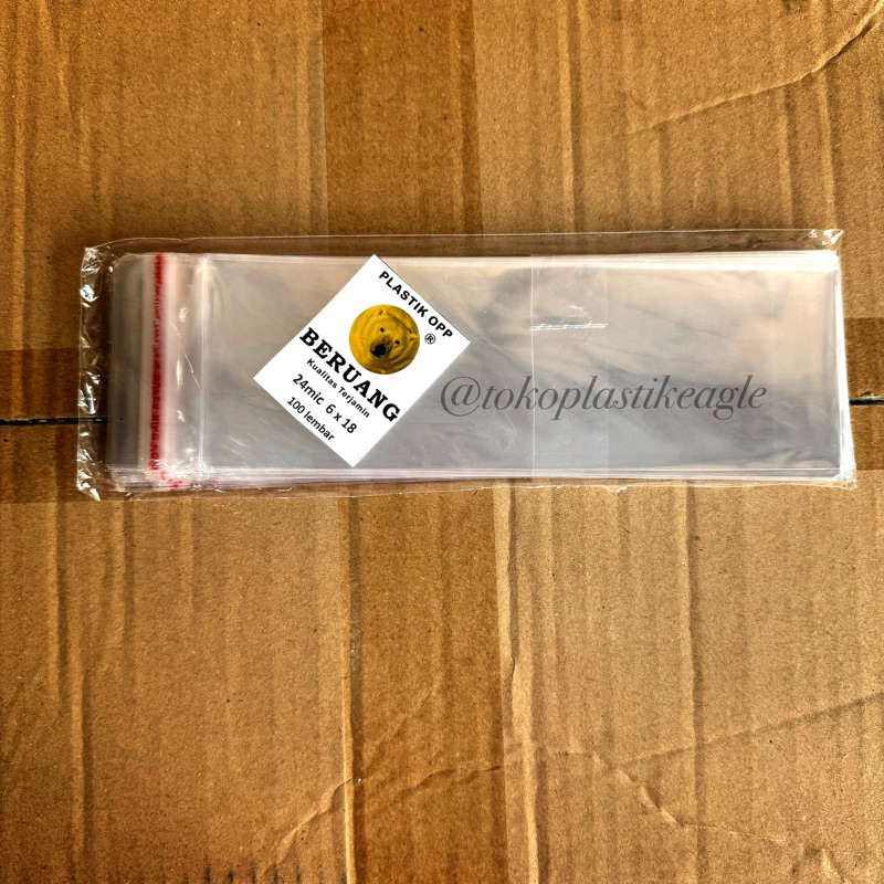 

[isi 100pcs] Plastik OPP Lem 6x18cm