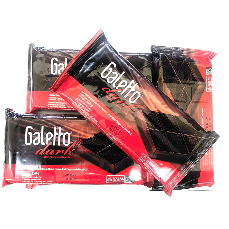 

COKLAT BATANG DARK COMPOUND CHOCOLATE GALETTO 250gr