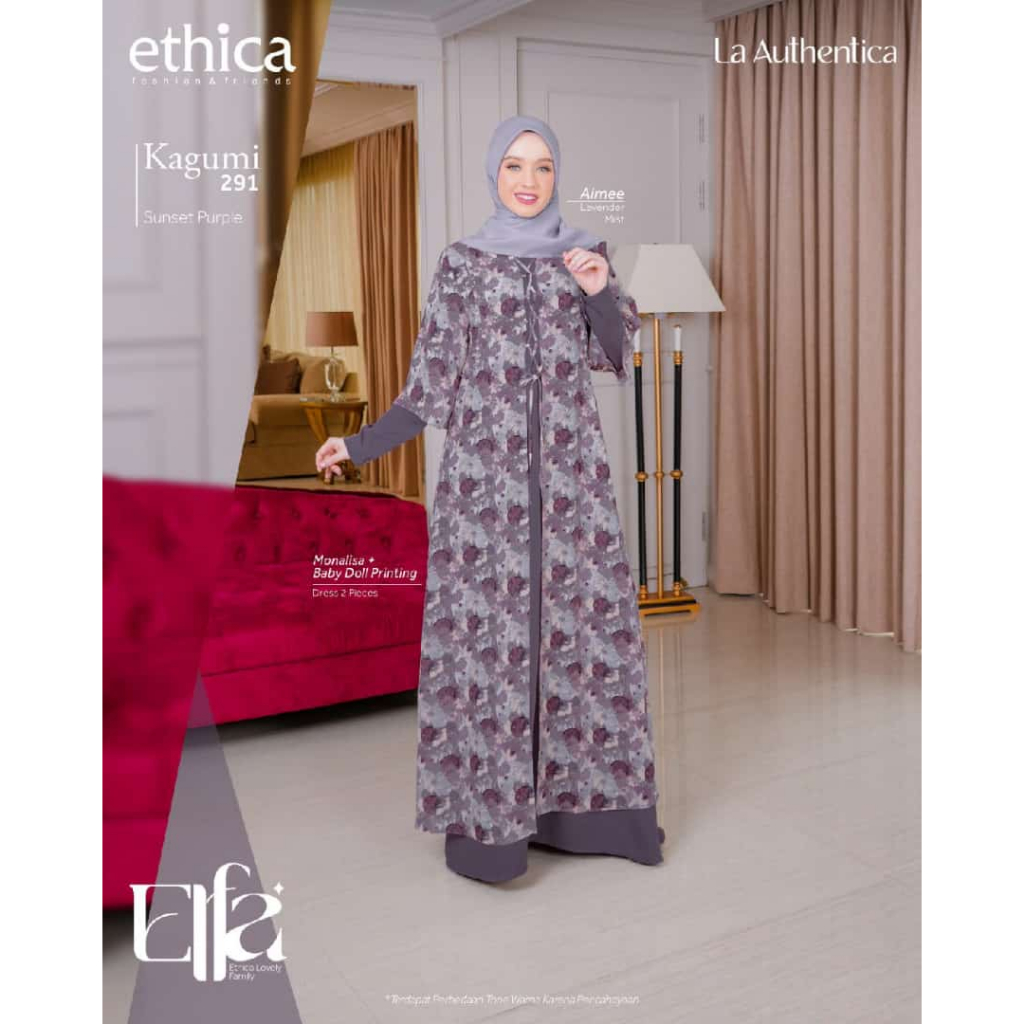 KAGUMI 291 SUNSET PURPLE GAMIS IBU SARIMBIT ELFA 291 SUNSET PURPLE