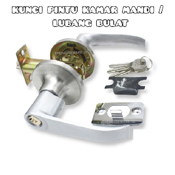 Kunci Pintu kamar Mandi - SUS 304 Model Eropa