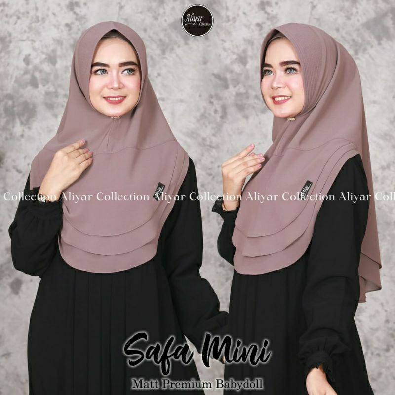 Hijab khimar safa mini original by awliya//khimar tiga layar