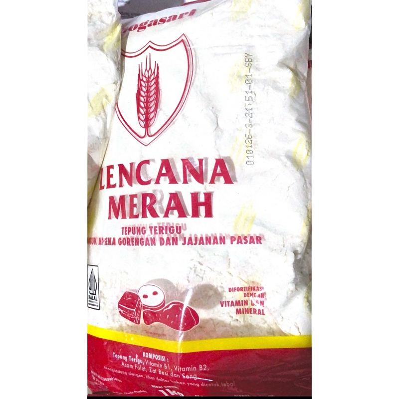 

Tepung Terigu LENCANA MERAH 1 KG Bogasari