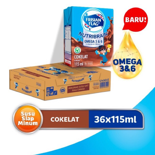 

Frisian Flag Omega Susu UHT Coklat carton 115Ml [36 Pcs]