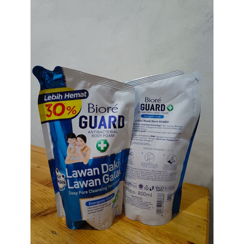 Biore guard energetic cool 800 ml / 400 ml