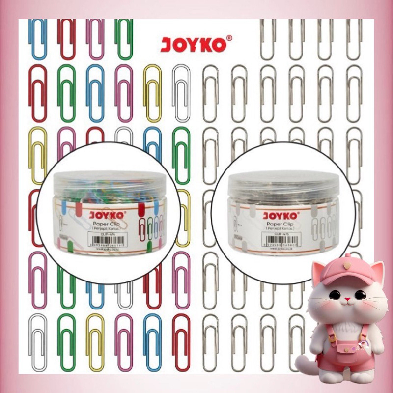 

N99 ( 1 drum 160 & 200 Pcs ) Paper Clip 28mm Warna / Paper Clip Silver / Klip Kertas Stainless Steel Clip Joyko untuk Berkas Sekolah Kantor