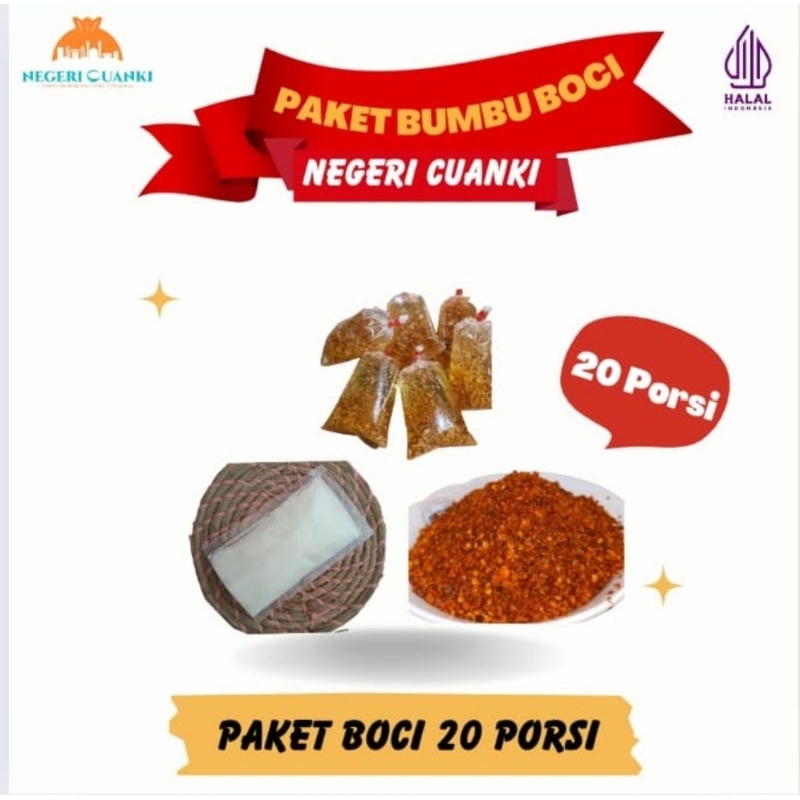 

Paket Bumbu Kuah Baso Aci untuk 20 Porsi Kuah Baso Cuanki
