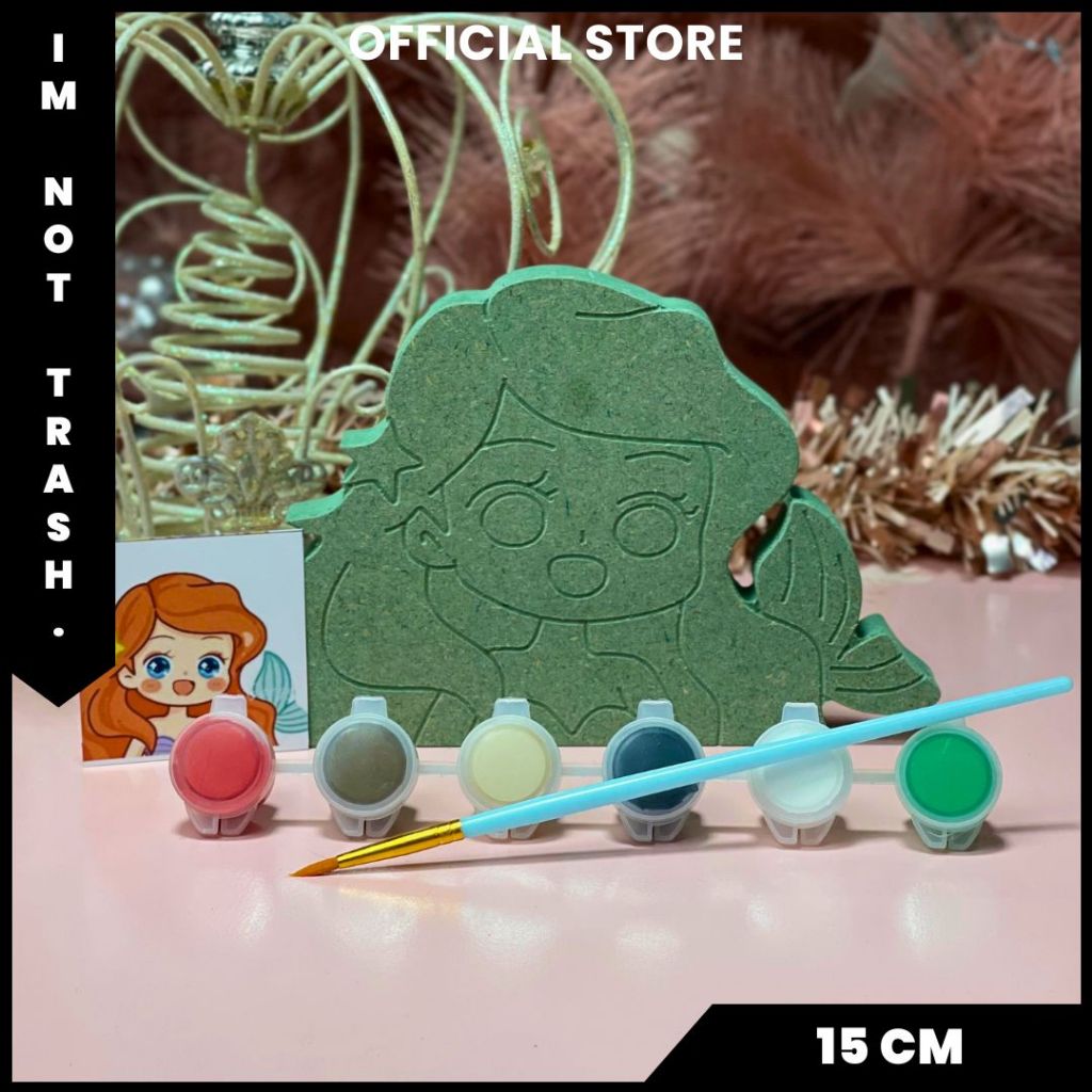 

IMNOTTRASH | MAINAN SET ANAK DIY CAT KUAS | KADO ULANG TAHUN MURAH | PAINTING GAMBAR | ARIEL MERMAID | 15 CM