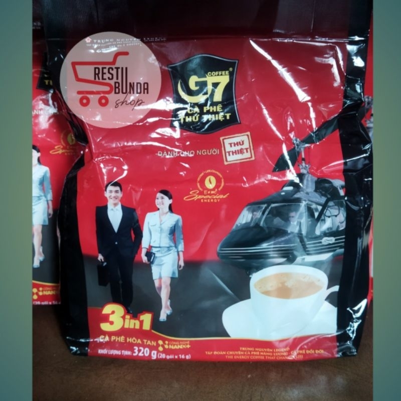 

Kopi Vietnam G7 Asli Trung Nguyen ( isi 20 Sachet)