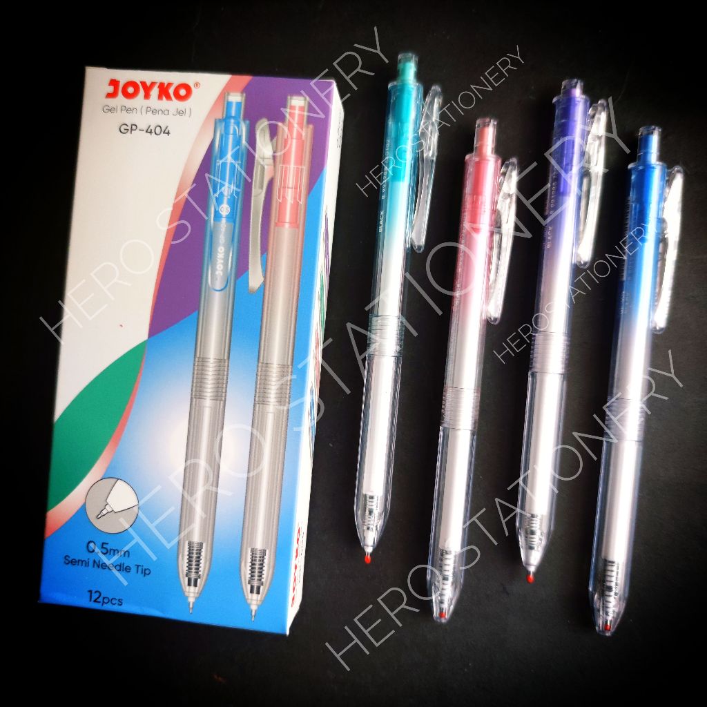 

Pen pulpen gel joyko premium semi needle tip 0.5 mm GP-404 . 12 unit