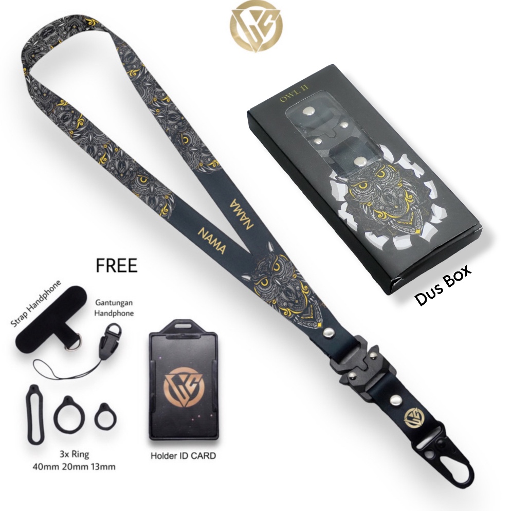 

Sikat Habis Lanyard Craft Custom Nama Special Edition Owl Series V2