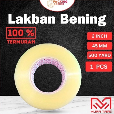 

Wow banget Lakban Bening 2 Inch 5 Yard 45mm 48mm 2 5Y Tape Plakban Isolasi