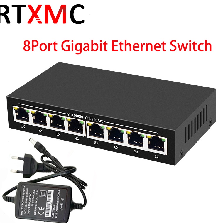 Hot Promo 8 Port Gigabit Switch Desktop RJ45 Ethernet Switch 111mbps Lan Hub switch 8 portas Interne