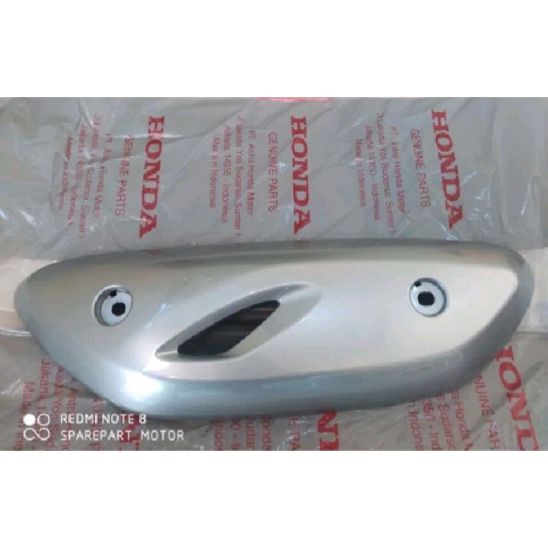 COVER TAMENG KNALPOT SCOOPY NEW PRESTIGE TUTUP KNALPOT SCOOPY NEW WARNA SILVER