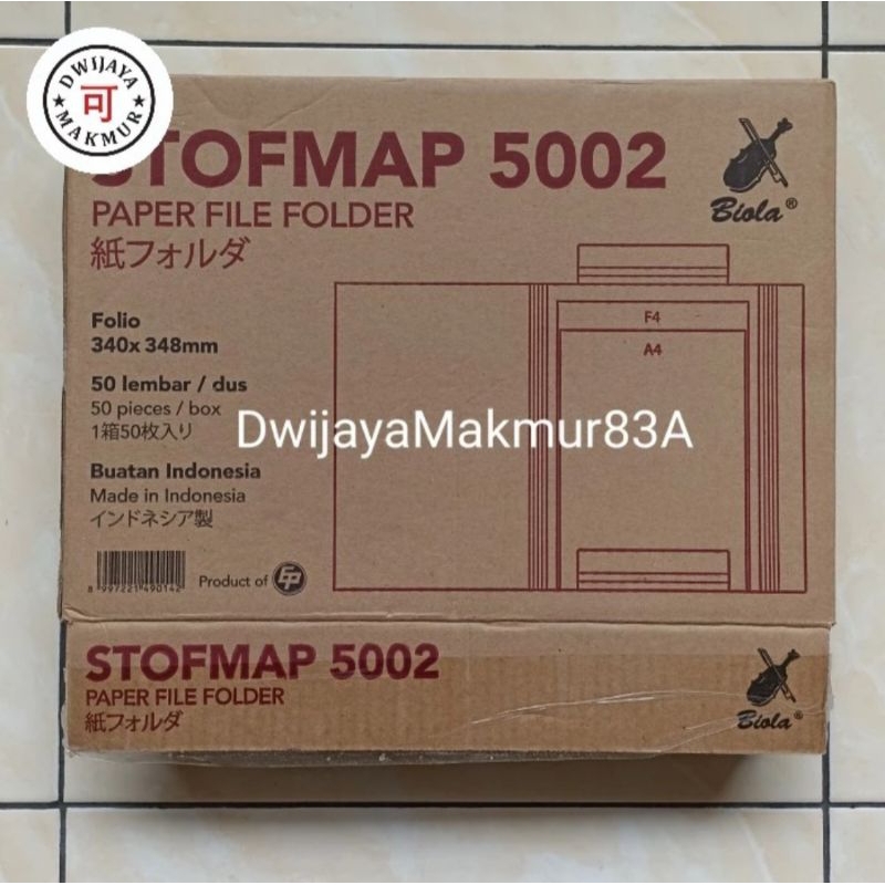 

Map Stofmap Biola 5002 (50pcs) Hijau / Biru / Kuning / Merah