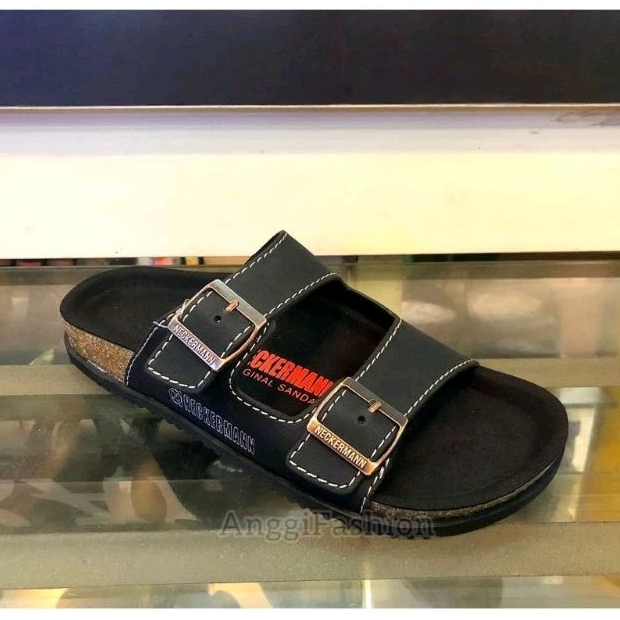 Sandal Neckerman Birken 051 Hitam Sandal Pria Original