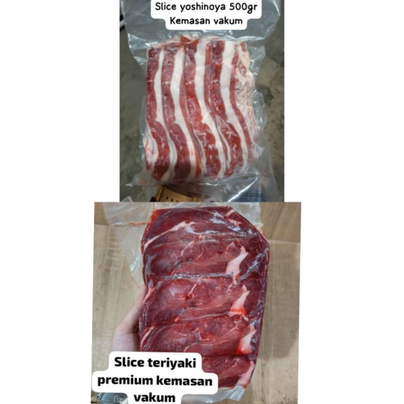 

Slice (Teriyaki dan Yoshinoya) Kemasan Vacum 500 gram