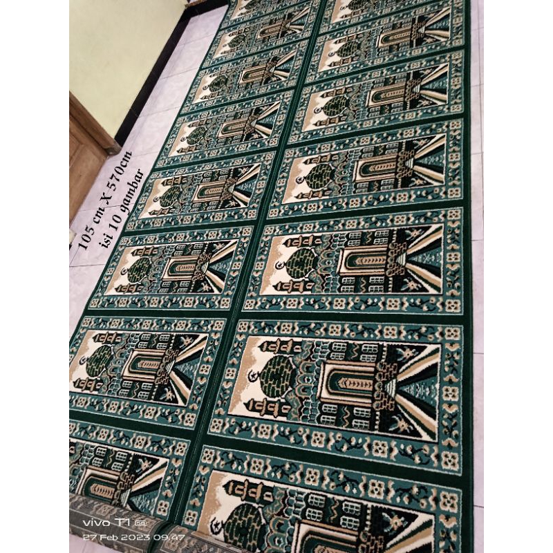 Karpet masjid tebal modena 1 roll uk 105 x 570 cm